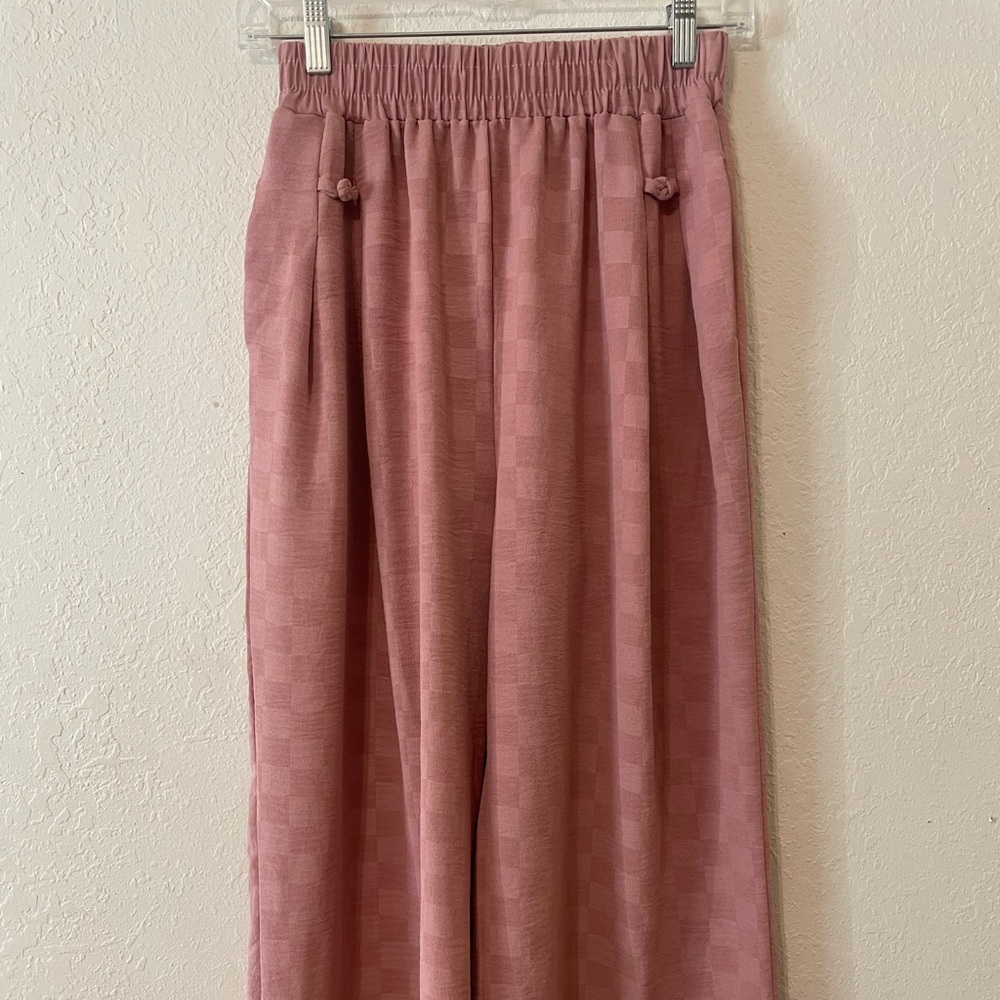 Pink Wide-Leg Pants